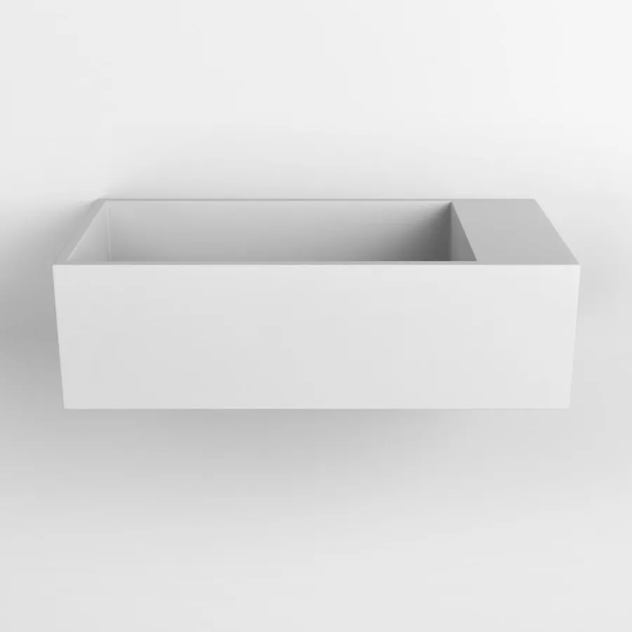 Cyrus Wall-Mounted Basin 500mm x 300mm • Matte White