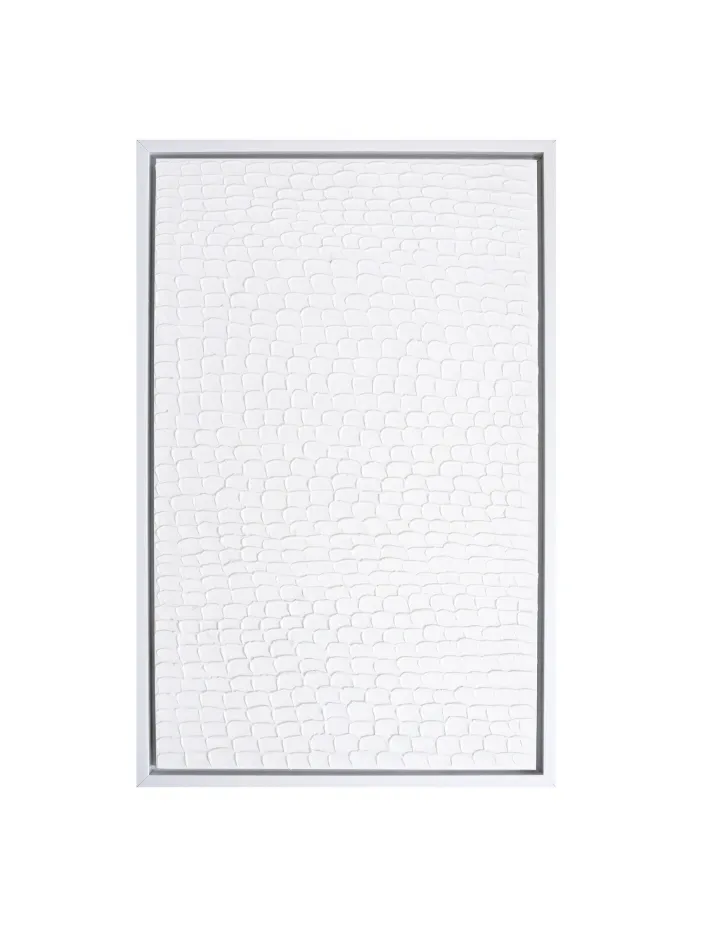 White Curves Canvas Painting 85cm x 55cm