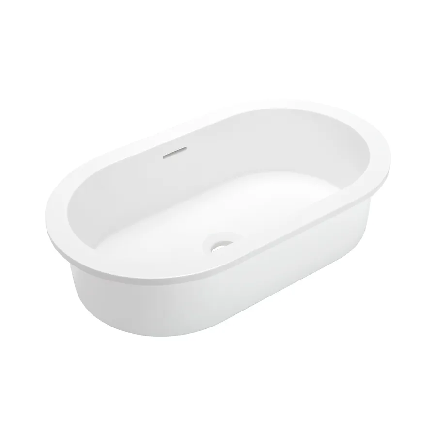 Zuri Round Undercounter Basin - Gloss White