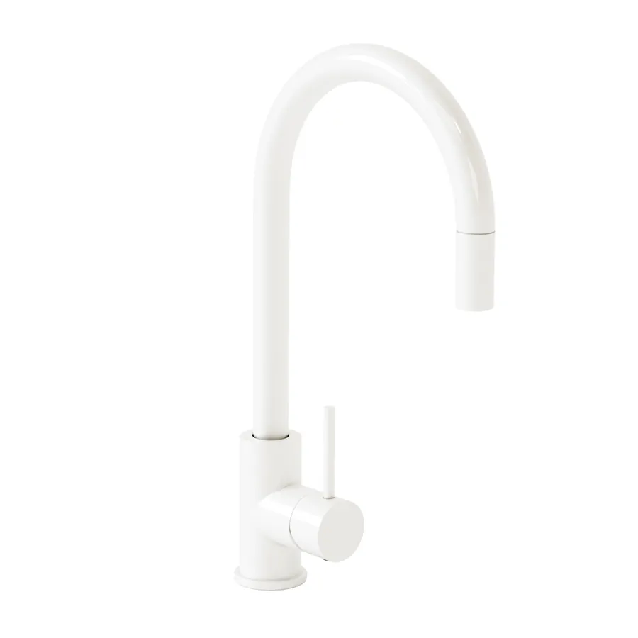 Elysian Commercial Pull-Out Kitchen Mixer - White
