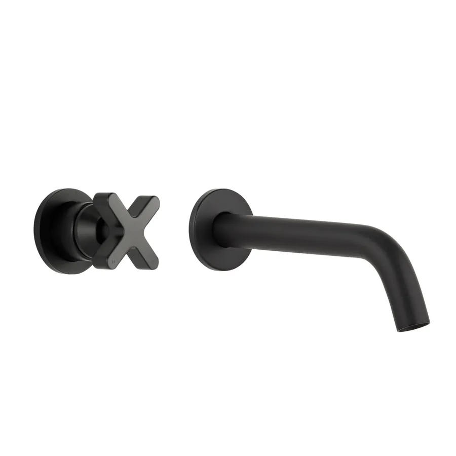 Cross Progressive Mixer Spout Set - Matte Black