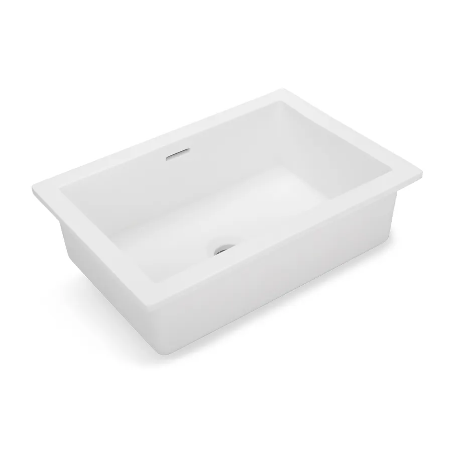 Zuri Rectangle Undercounter Basin - Matte White