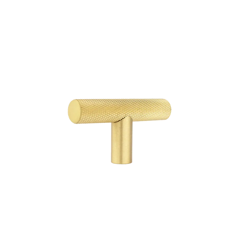 Tezra Textured Cabinetry T Pull - Brushed Brass