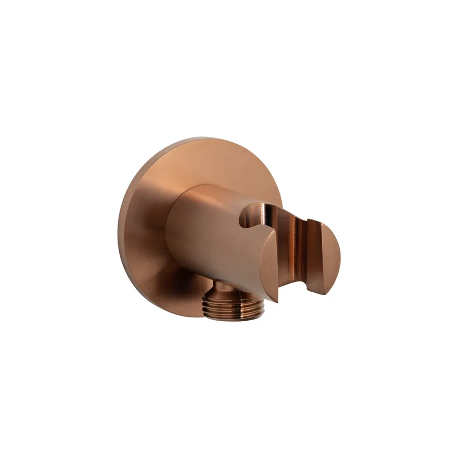 Sola Hand Shower Holder & BP - Brushed Copper