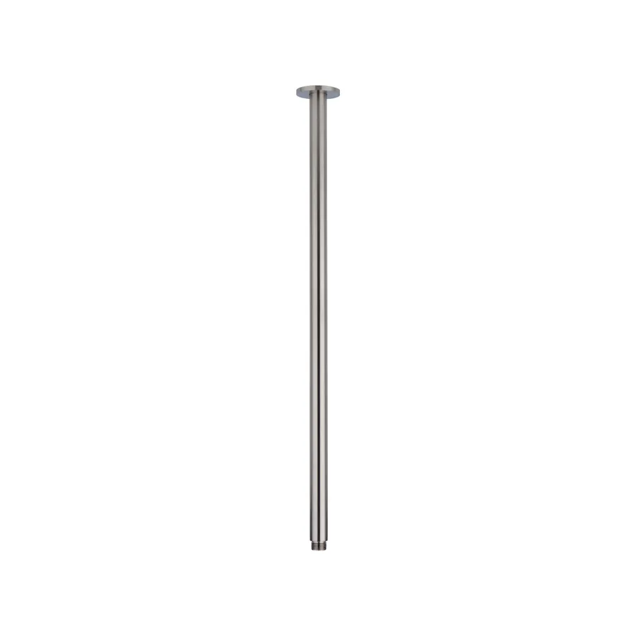 Shower Dropper Extended Round 600mm - Brushed Nickel