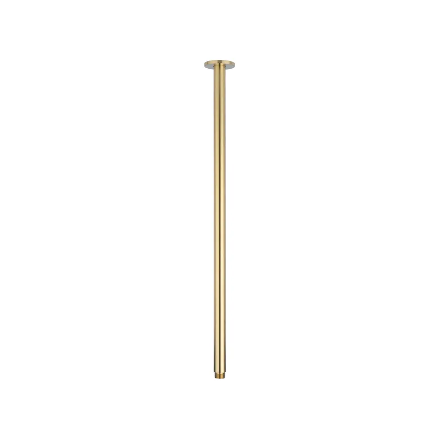 Shower Dropper Extended Round 600mm - Brushed Brass