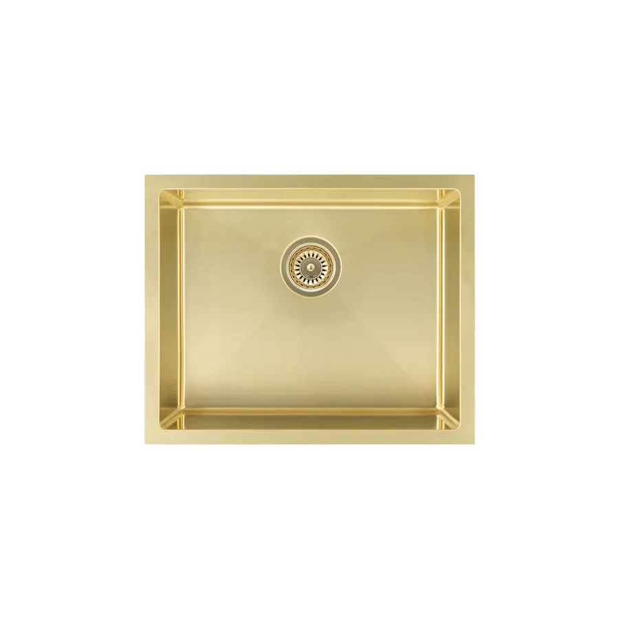 Seba Single Kitchen Sink 550mm - Brushed Brass