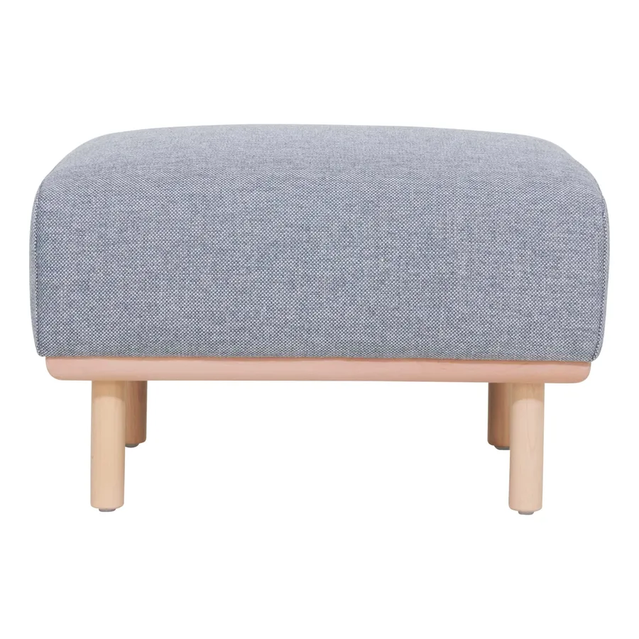 Stratton Footstool in Cloud Pewter