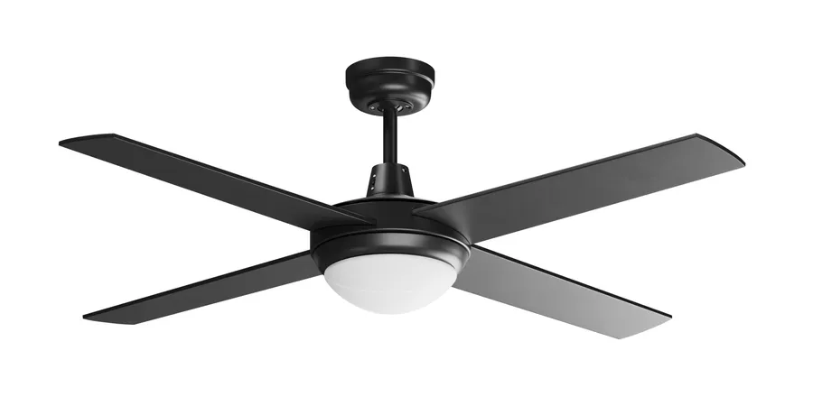 Calibo Ascot 52" 1320mm Indoor/Outdoor Ceiling Fan With E27 Light Matte Black