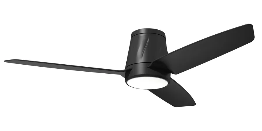 Calibo Profile 50" (1250mm) DC Low Profile Ceiling Fan with 18W CCT Dimmable Light and Remote Matte Black