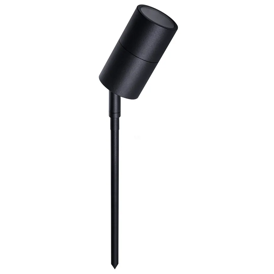Matte Black Tivah IP65 Exterior Single Adjustable Spike LED Light 12V MR16 Tri Colour