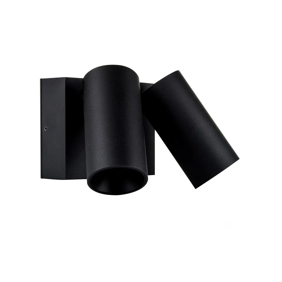 Revo Double Adjustable Exterior LED Wall Light IP65 Black