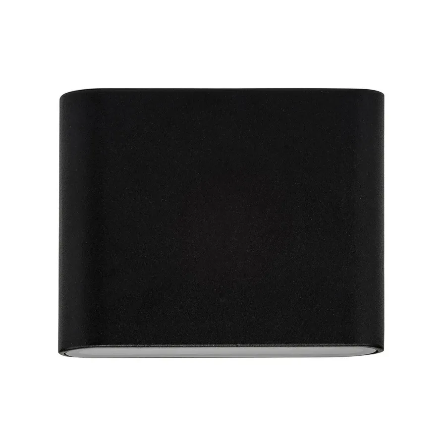 Black Lisse Up/Down Exterior Wall Light IP54 6W Tri Colour