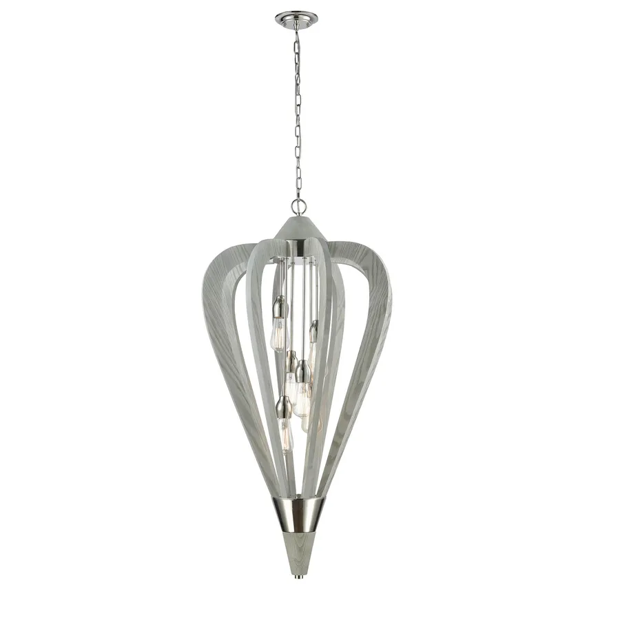 CLA Senorita Winter Moss Wood Pendant With E27 Light Large