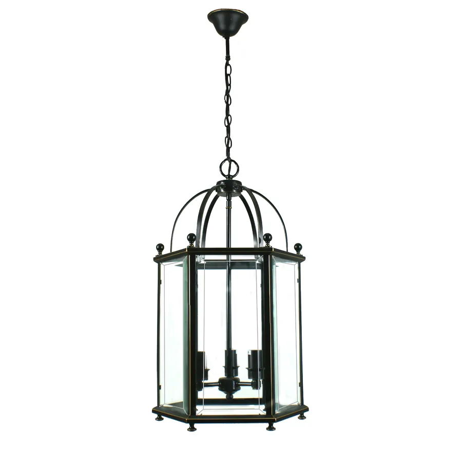 Lode Country Bronze Lantern Pendant Light Medium