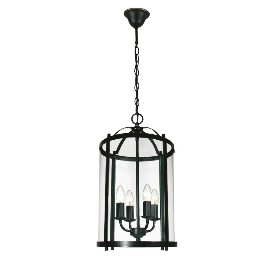 Manor Bronze Lantern Pendant Light 4 Light