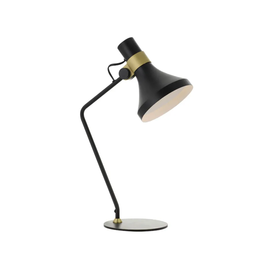 Telbix Roma Table Lamp Edison Screw (E27) Matte Brass and Black