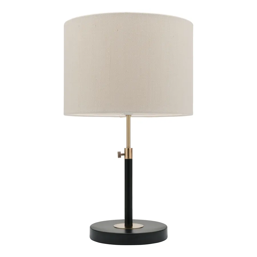 Iris B22 Adjustable Table Lamp Black With Brass
