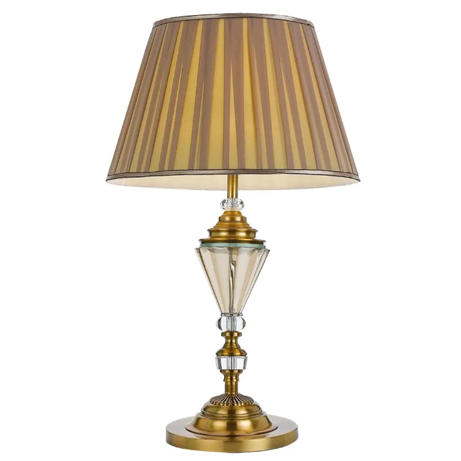 Oxford Glass Table Lamp Antique Gold