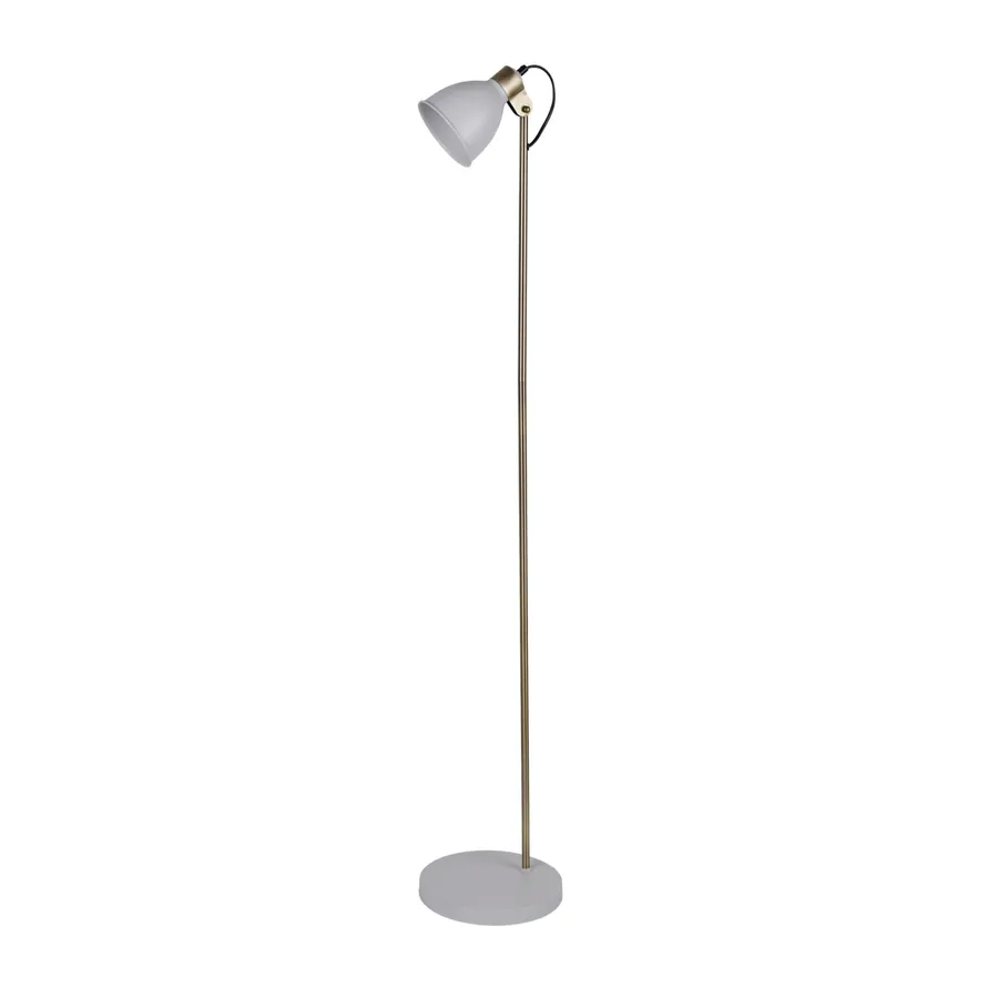 Domus Leah Metal Floor Lamp Edison Screw (E27) White