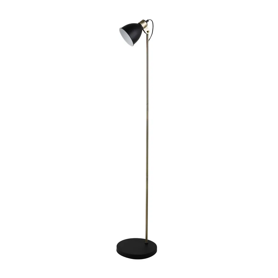 Domus Leah Metal Floor Lamp Edison Screw (E27) Black