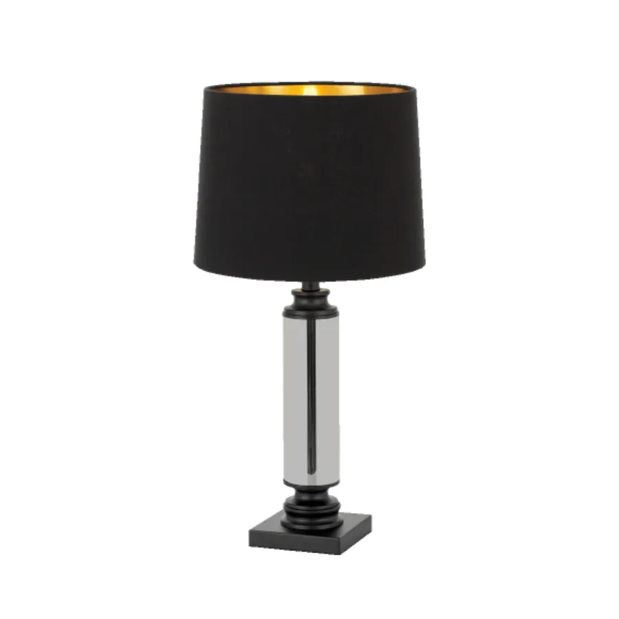 Telbix Dorcel Table Lamp Edison Screw (E27) Black and Smoke