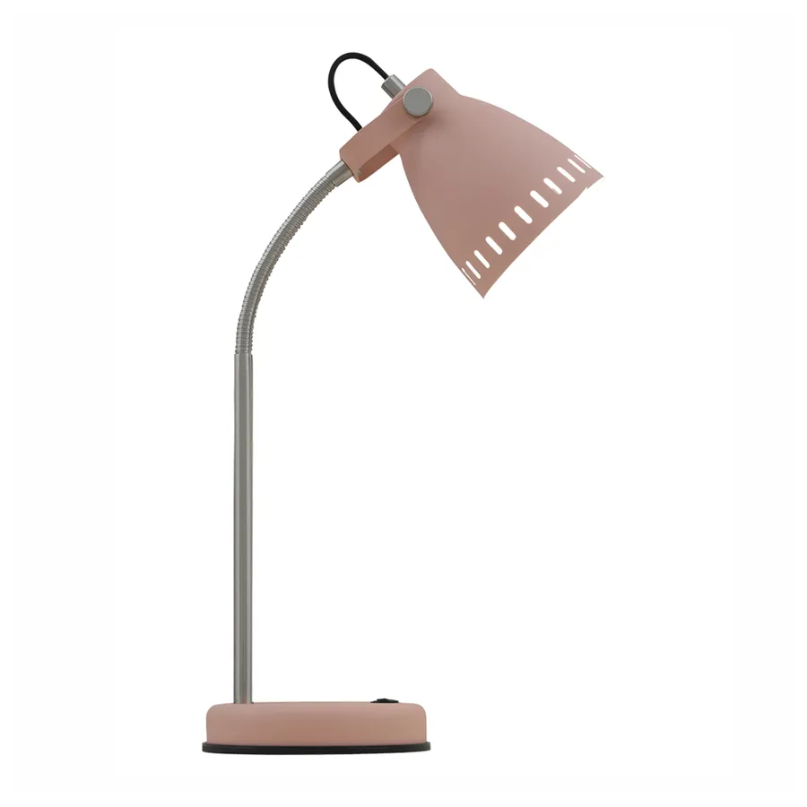 Telbix Nova Industrial Style Adjustable Table Lamp (E27) Pink