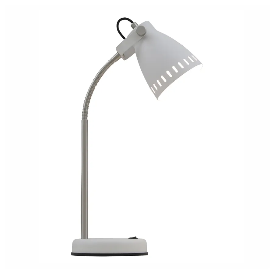 Telbix Nova Industrial Style Adjustable Table Lamp (E27) White