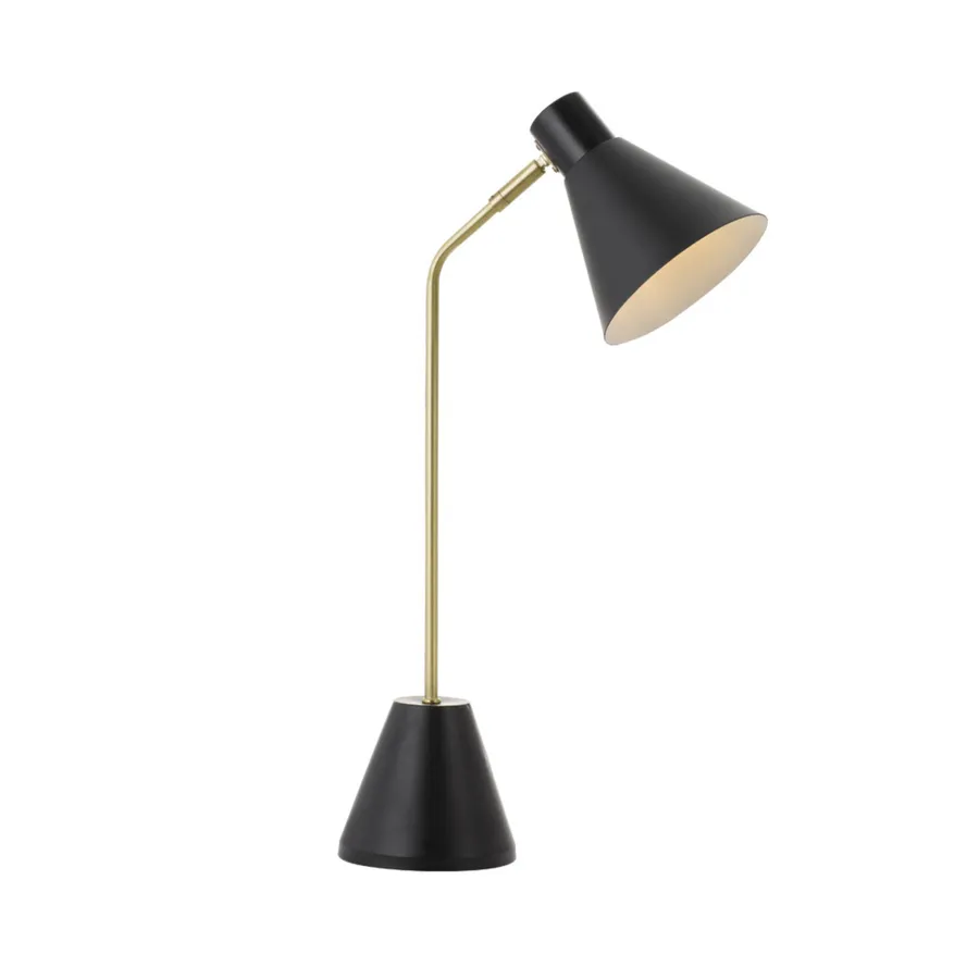 Telbix Ambia Desk Lamp Matte Black and Brass
