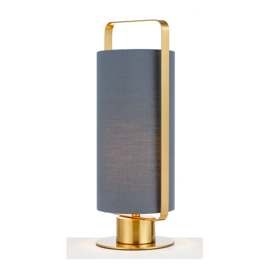 Telbix Orwel E27 Table Lamp Blue / Antique Gold