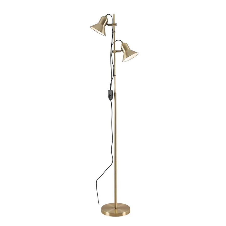 Telbix Corelli Adjustable Twin Floor Lamp (GU10) Antique Brass