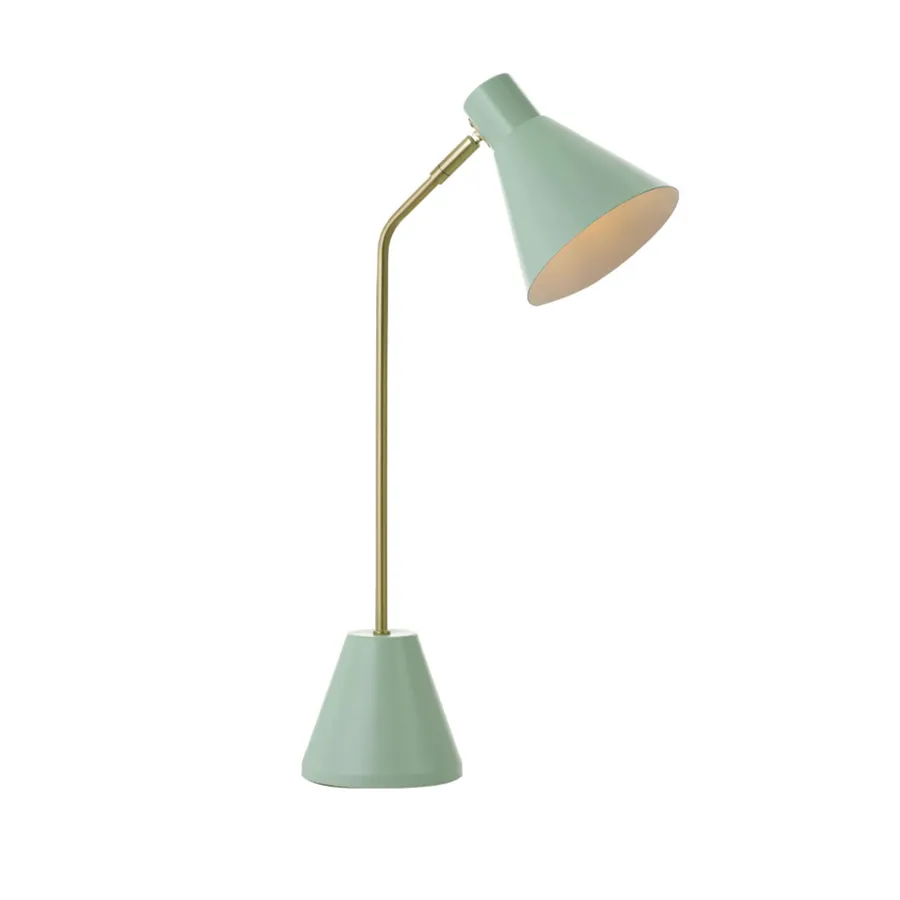 Telbix Ambia Desk Lamp Matte Green and Brass