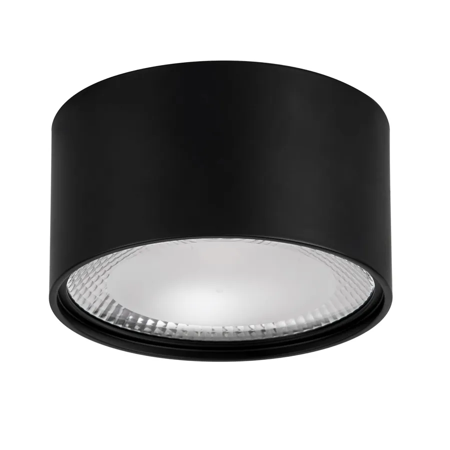 Nella 18W CCT Tri Colour LED Round Surface Mounted Downlight IP54 Black