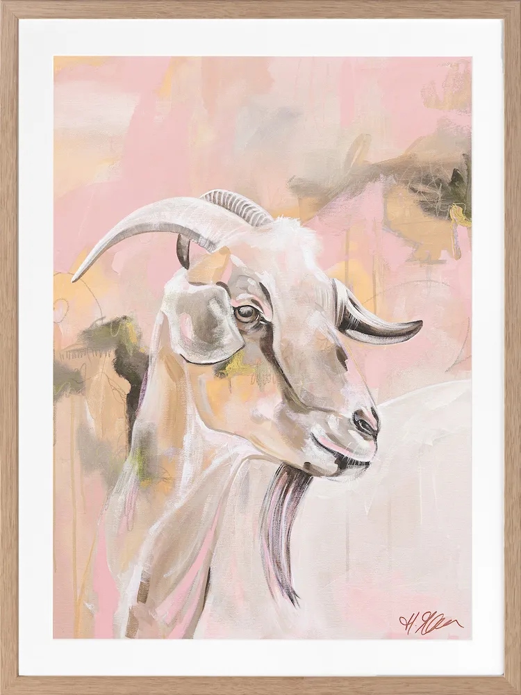 Begin Again Pastel Pink Framed Art Print