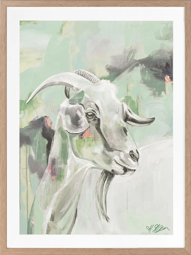 Begin Again Pastel Green Framed Art Print