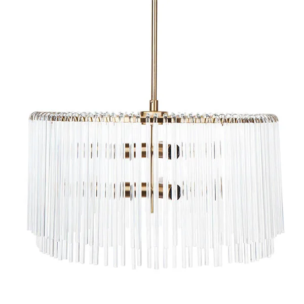 Café Lighting Zara ES 6 Light Pendant Brass