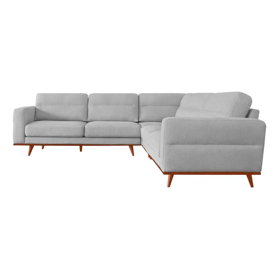 Astrid Modular Sofa in Talent Silver / Brown Leg