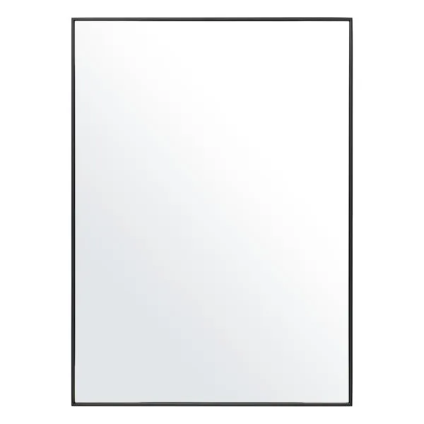 Studio Slim Rectangle Straight Mirror - Black