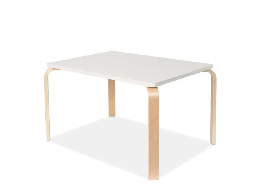 Hudson Kids Rectangular Table - White/Natural