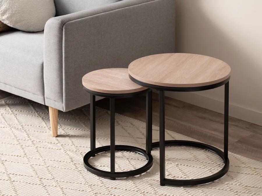 Vigo Nesting Side Tables - Black