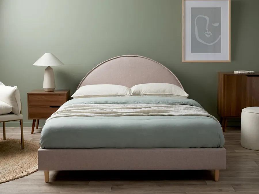 Imogen Queen Bed - Dusty Pink