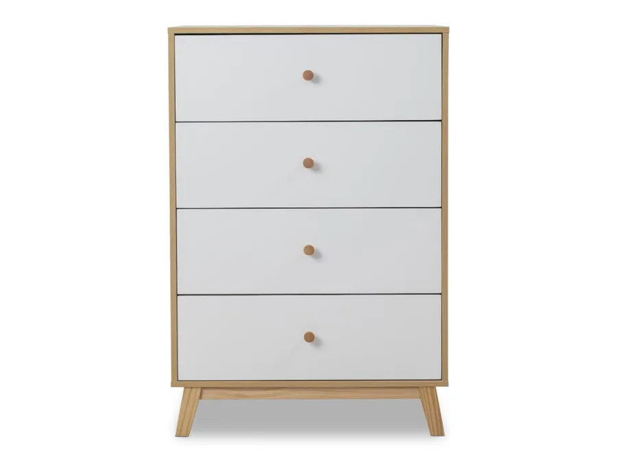 Aspen Four Drawer - White/Natural