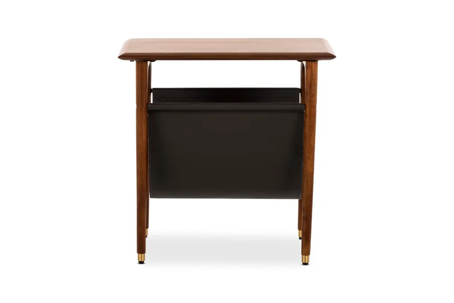 Manhattan Mid Century Side Table, Brown American Wood, by Lounge Lovers