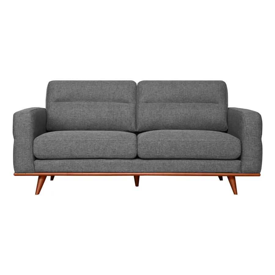 Astrid 2.5 Seater Sofa in Talent Charcoal / Brown