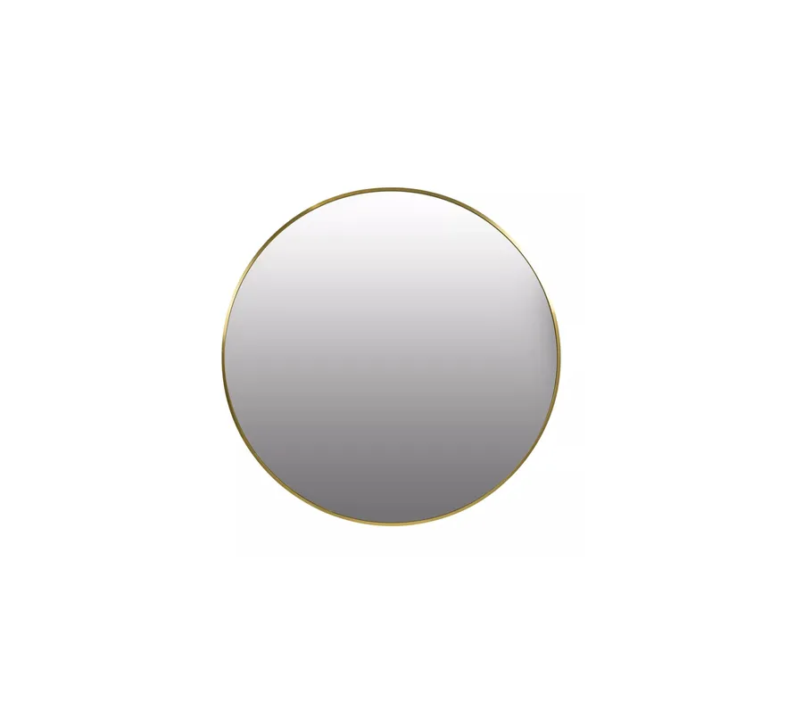 Luxe Antwerp Round Brushed Brass Bathroom Mirror - (600mm or 900mm) 600mm / 60cm Diameter