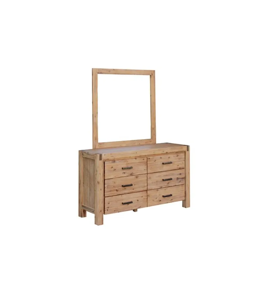 Dressing Table in Solid Acacia &amp; Veneer Oak 140cm x 82cm