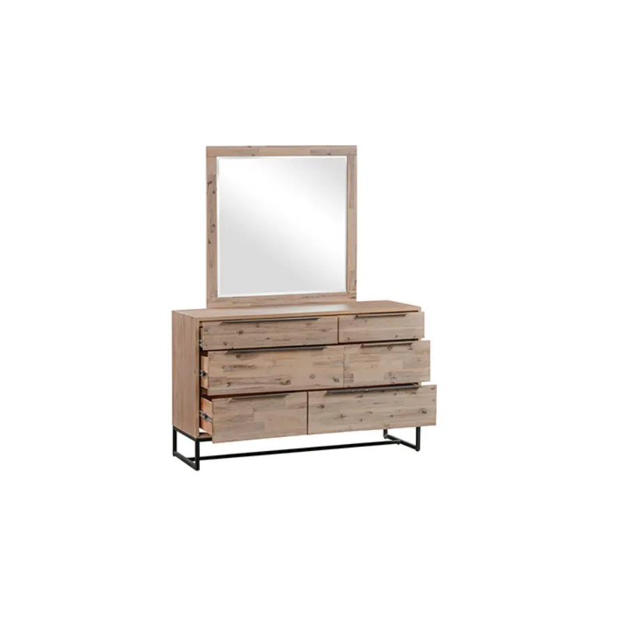 Reese Dressing Table in Solid Acacia and Veneer 130cm x 170cm