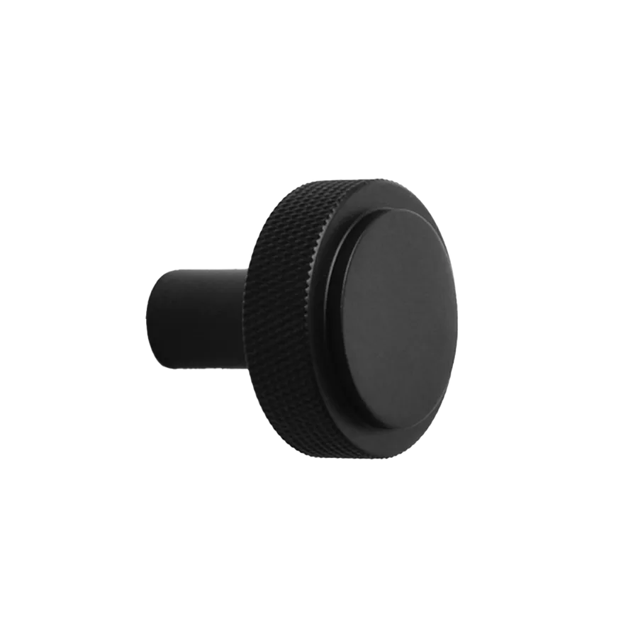 HEXI POLKA BLACK SOLID BRASS KNOB