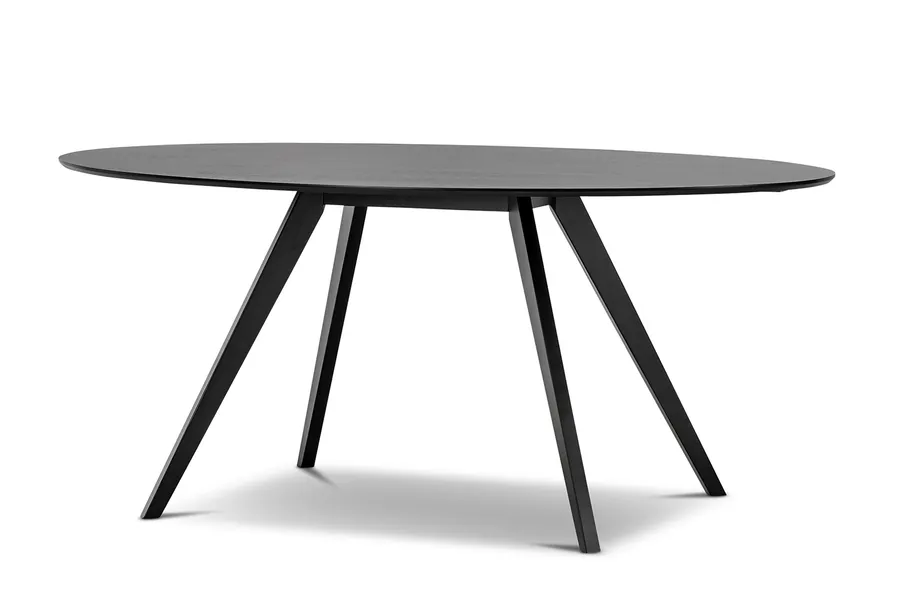 Carol Dining Table, Black Oak