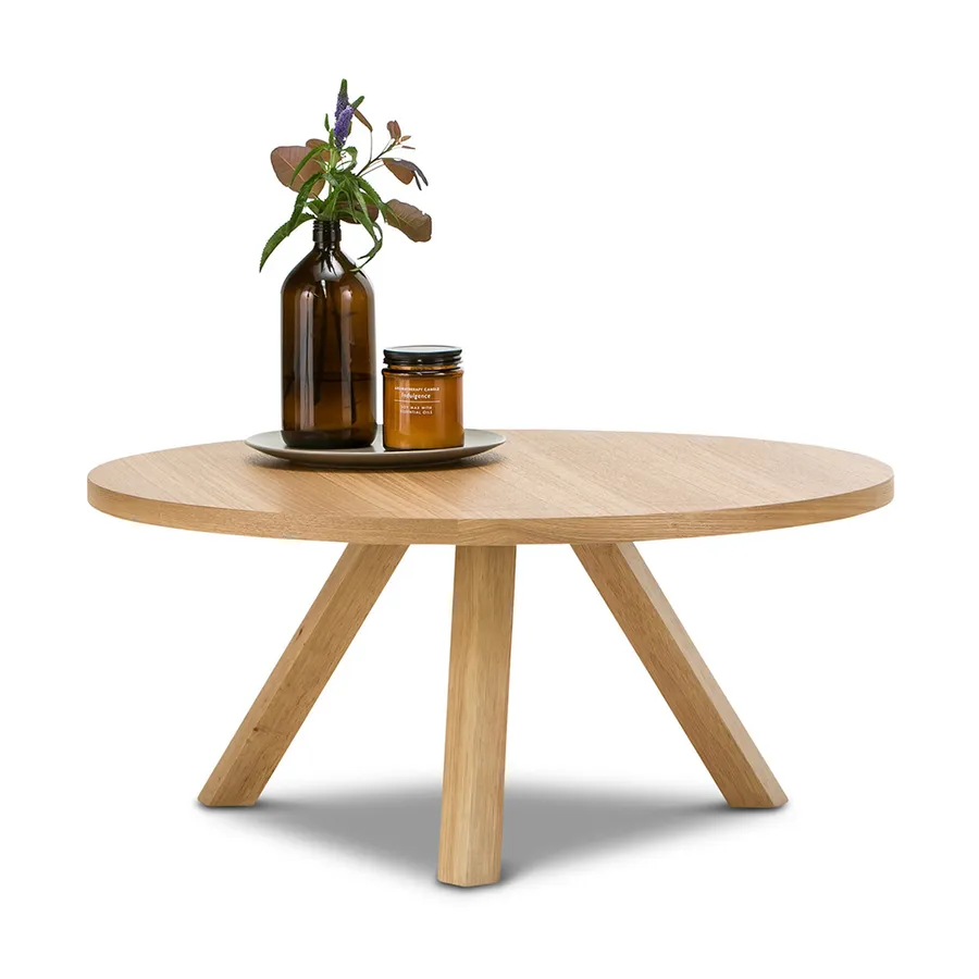 Roi Round Coffee Table, Light Oak